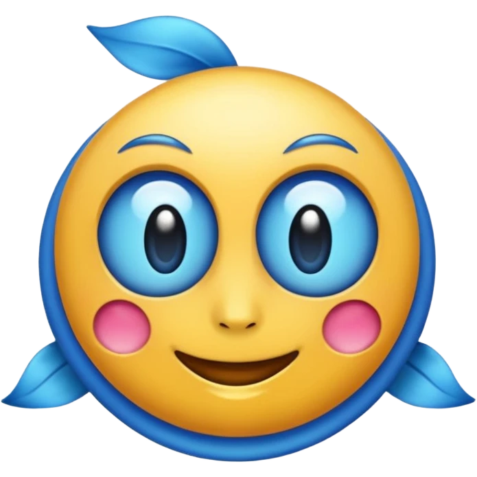 Moño color azul emoji