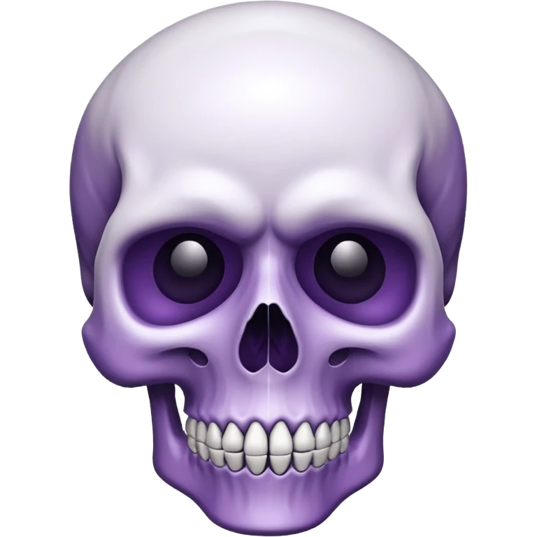 Purple and White Skull emoji