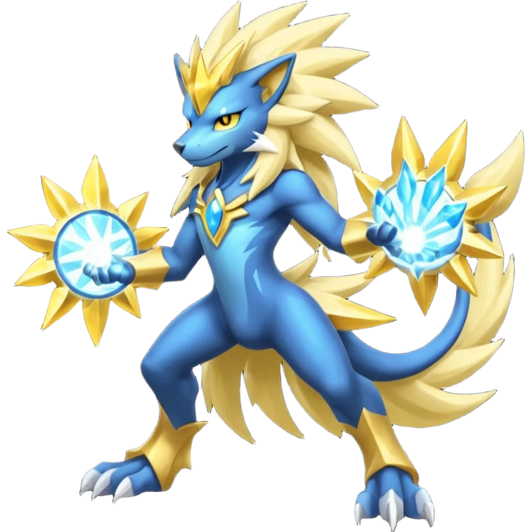 Luxray-Manectric-Solgaleo-fusion emoji