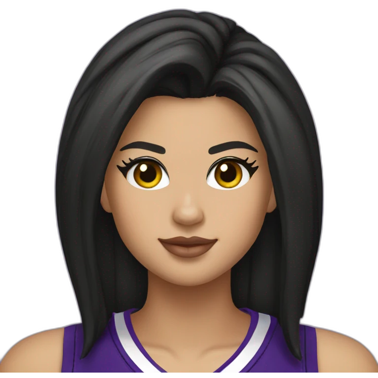 selena gomez wearing lakers jersey emoji