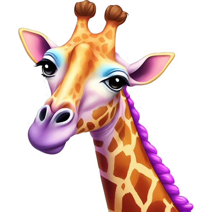 lisa frank giraffe emoji