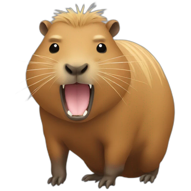capybara with anger symbol emoji
