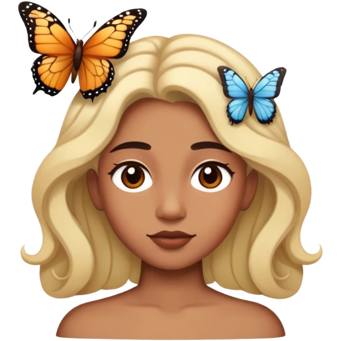 Butterfly in hair emoji