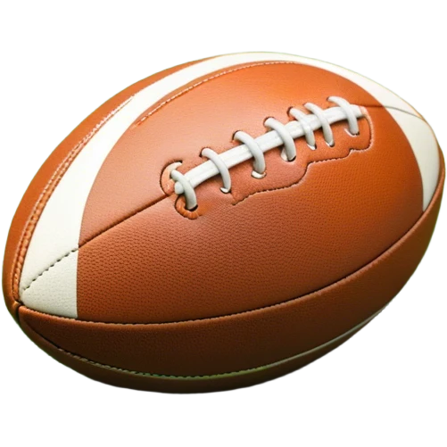 Cinematic Realistic image of a rugby ball resting on verdant turf, rendered with intricate stitching details and subtle weathering, bathed in warm, natural lighting that emphasizes its enduring character emoji