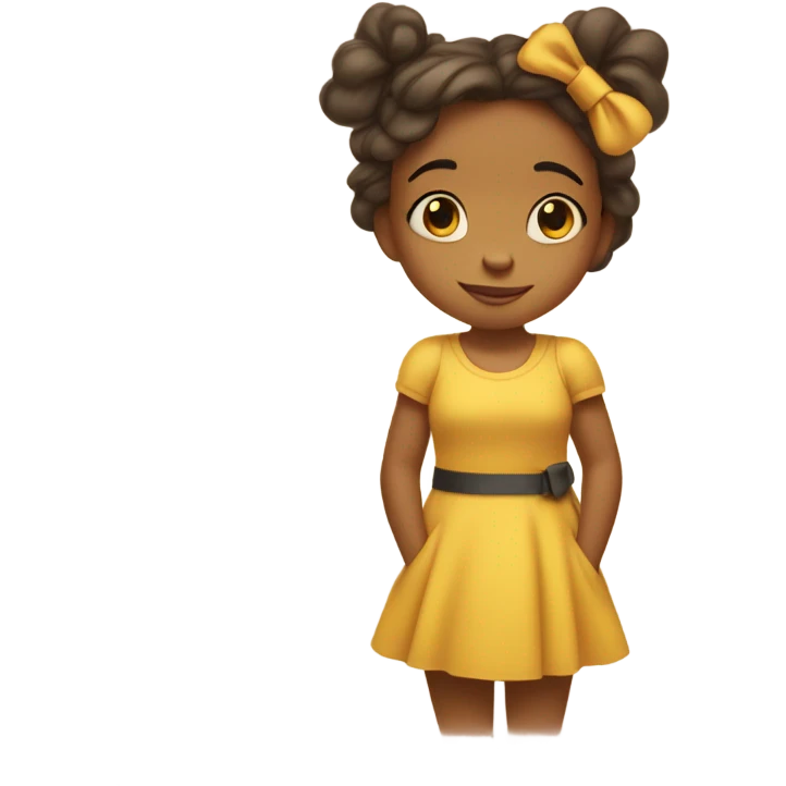 Pooh bear as a girl emoji