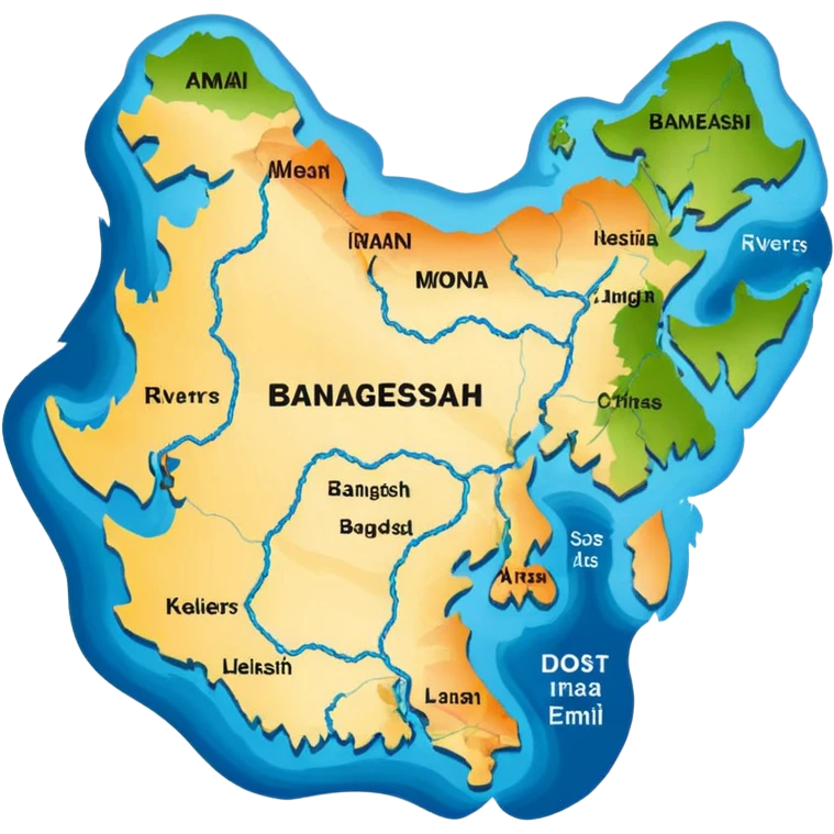 Bangladesh map  emoji