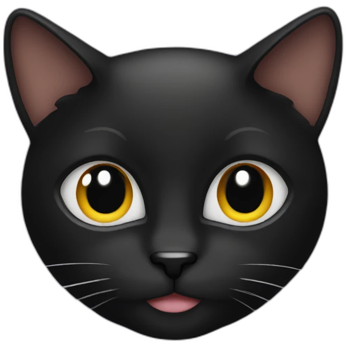 face of black cat emoji