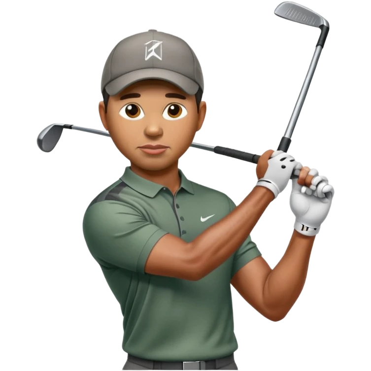 Tiger woods hitting a golf ball with golf club  emoji