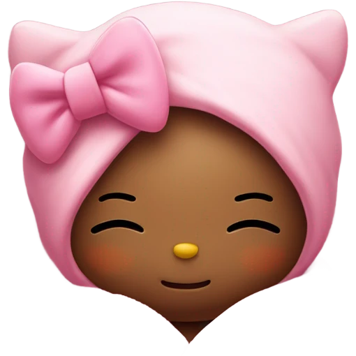 Hello kitty sleeping emoji