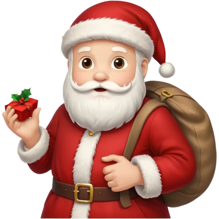 create a realistic santa claus on christmas emoji