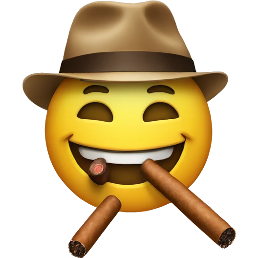 smiley with cigar emoji