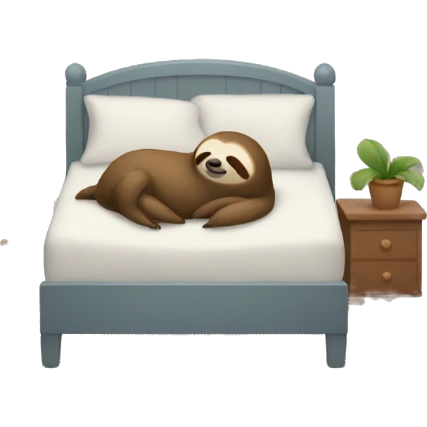 Sloths sleeping in the bed  emoji