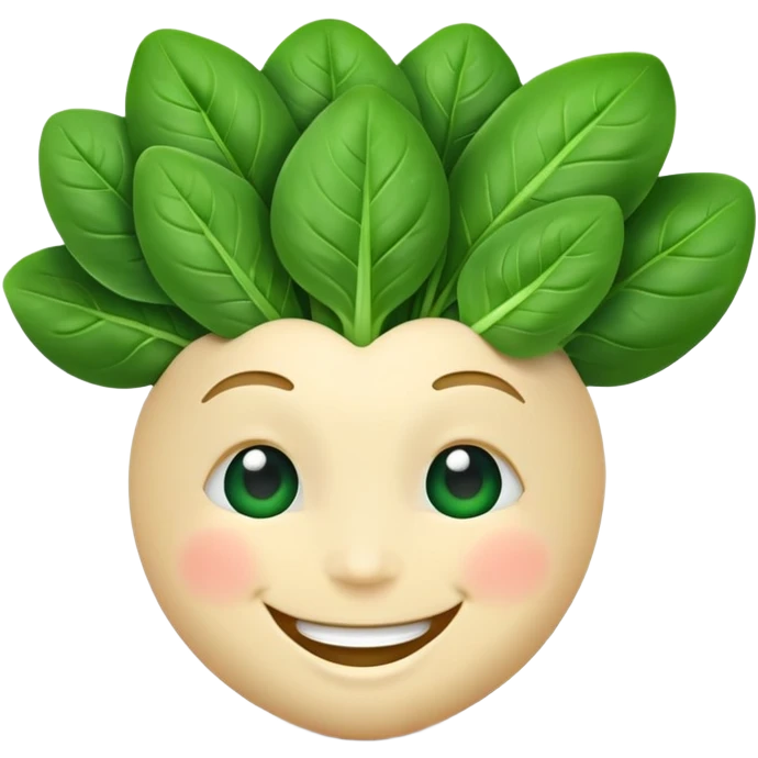 Spinach smiling emoji