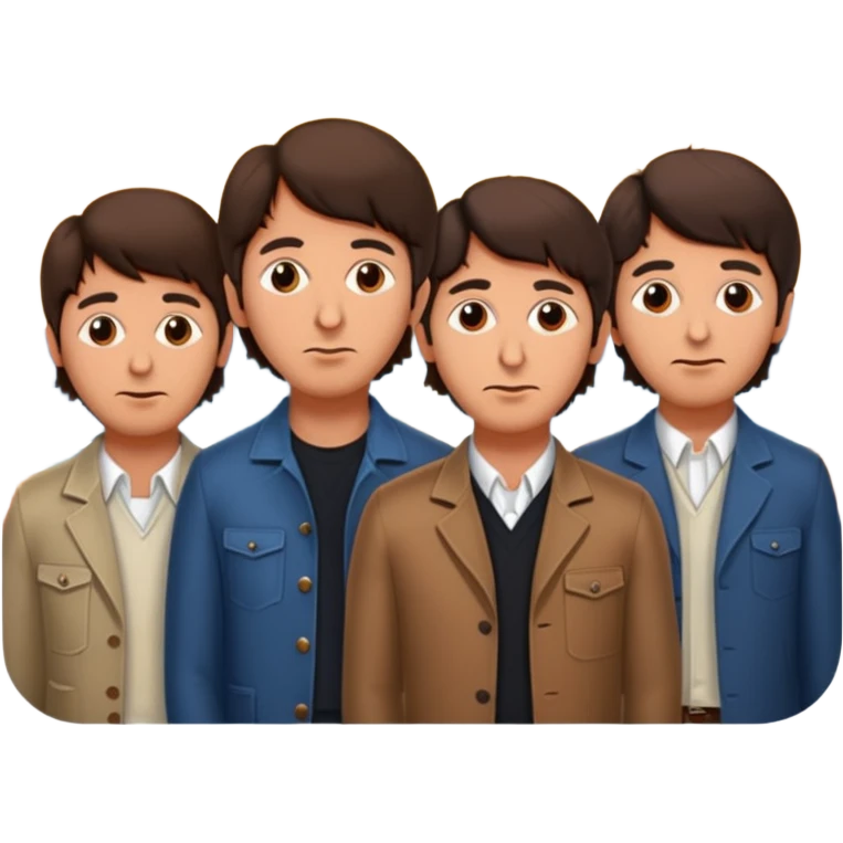 the Beatles watching sunset emoji