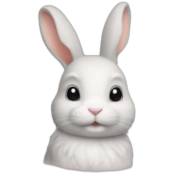Lapin sur chat emoji