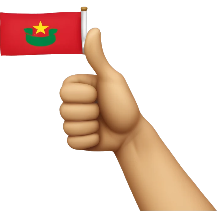 Thumbs up with kelantan flag emoji