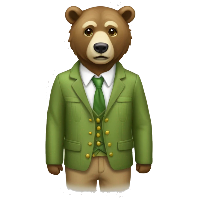 Oso con traje de cedro  emoji