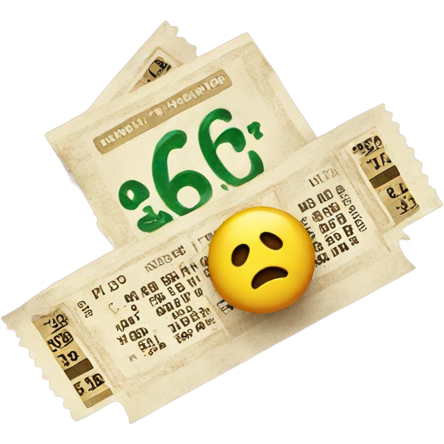Lottery ticket emoji