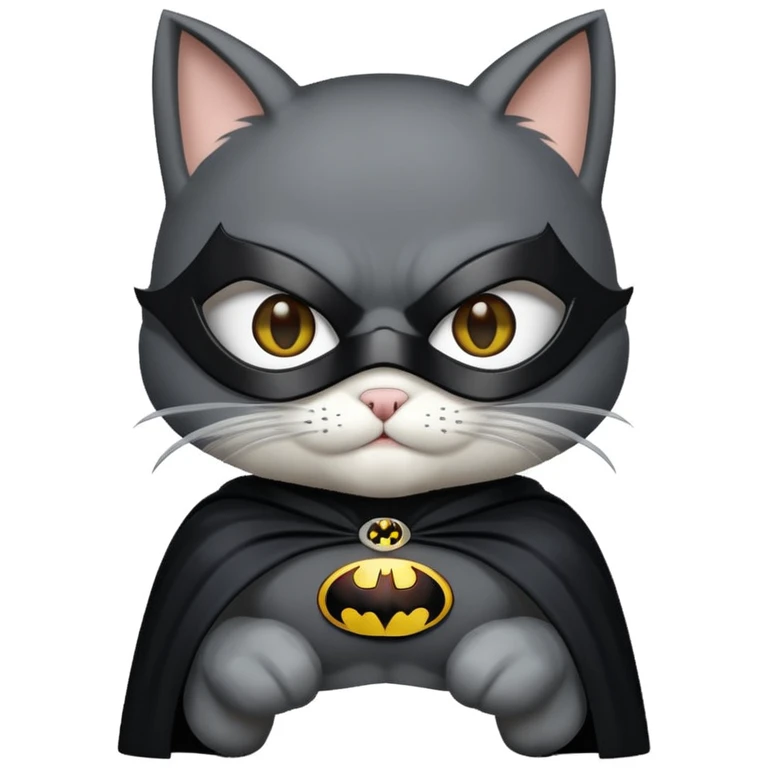 Cat in Batman costume emoji