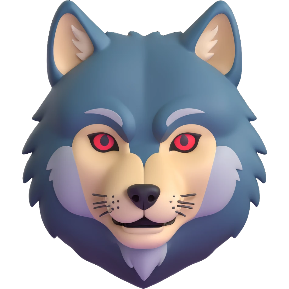 wolf with the face of Vladimir Zhirinovsky emoji