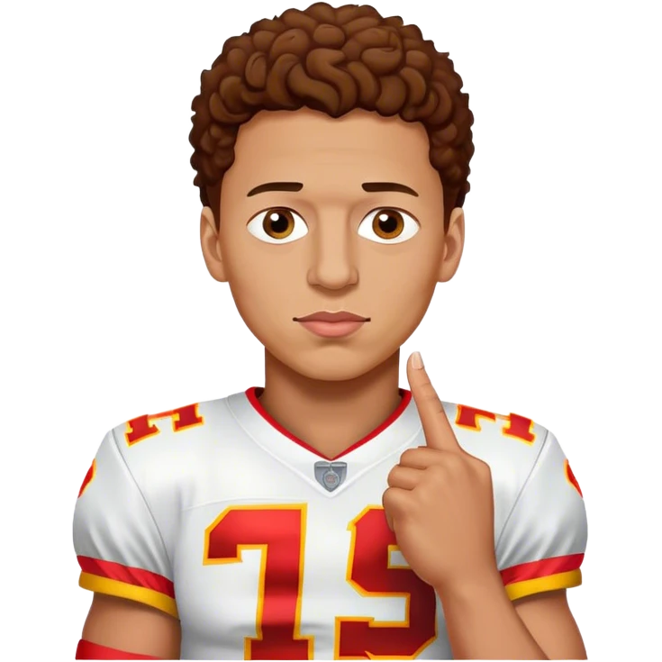 Patrick Mahomes sucking his thumb emoji