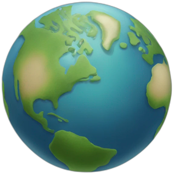 Smiling earth emoji