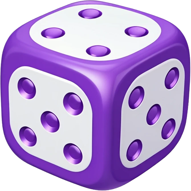 lucky white and purple emoji