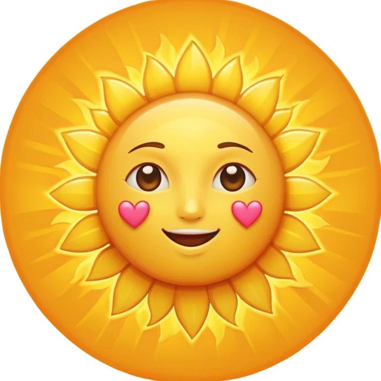 sun with hearts emoji