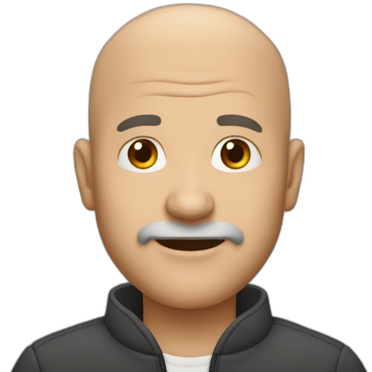 Bald 50 year old man emoji