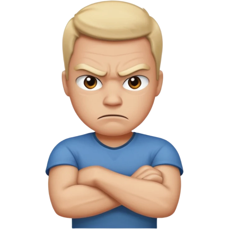 angry face with arms crossed emoji