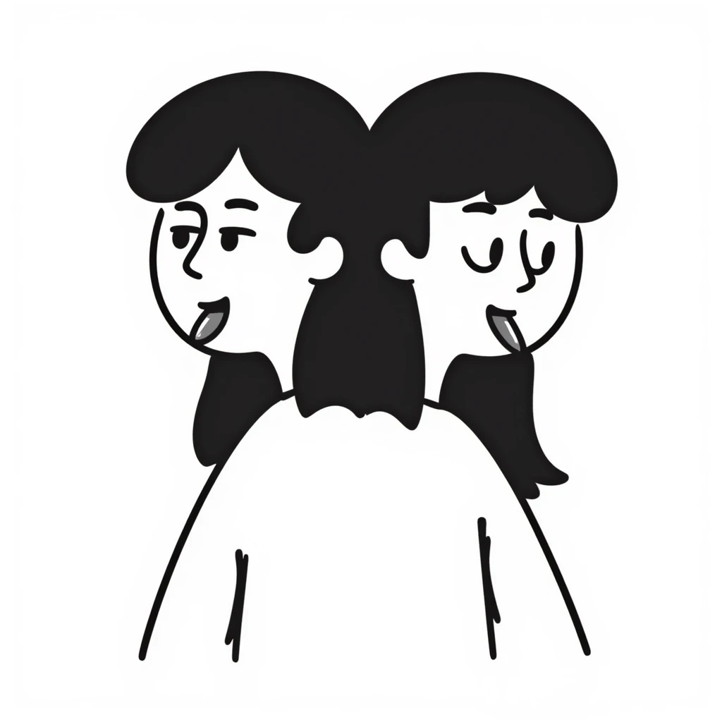woman with two heads sticking out their tongues emoji