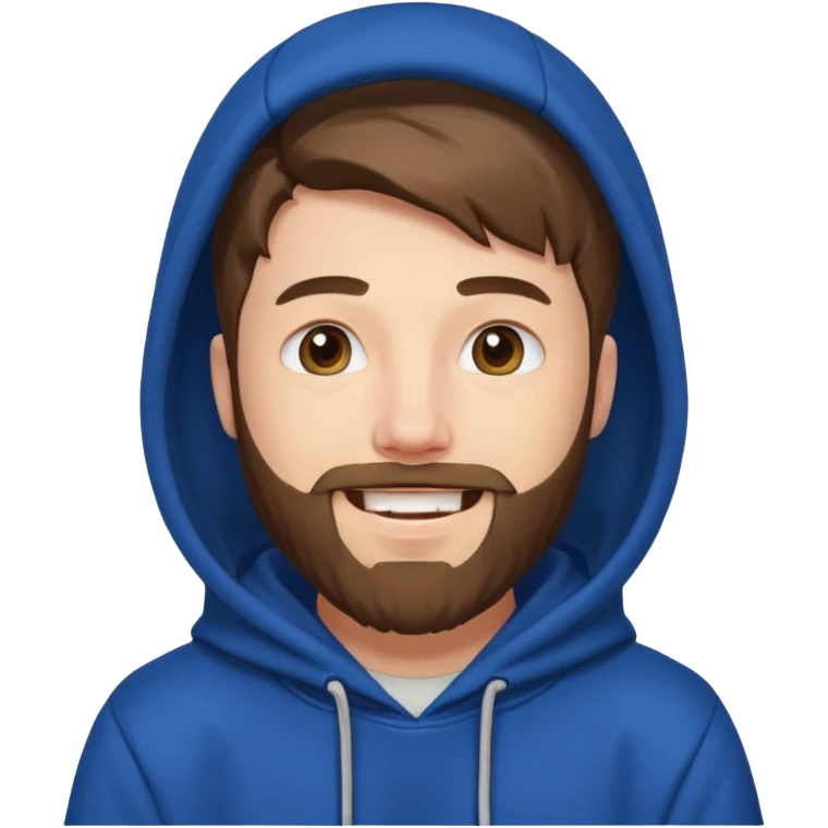 mr beast with a hoodie and beard emoji