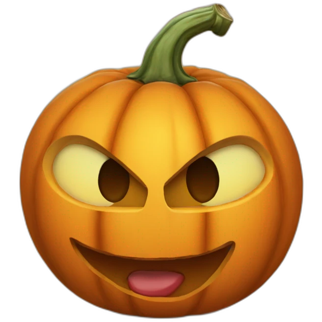 pumpkin kissy face emoji
