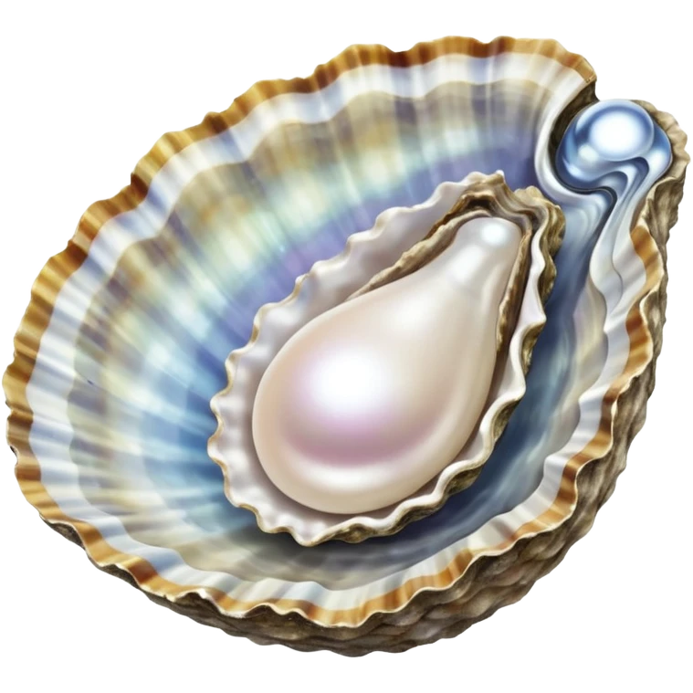 1 shaped pearl in shell  emoji