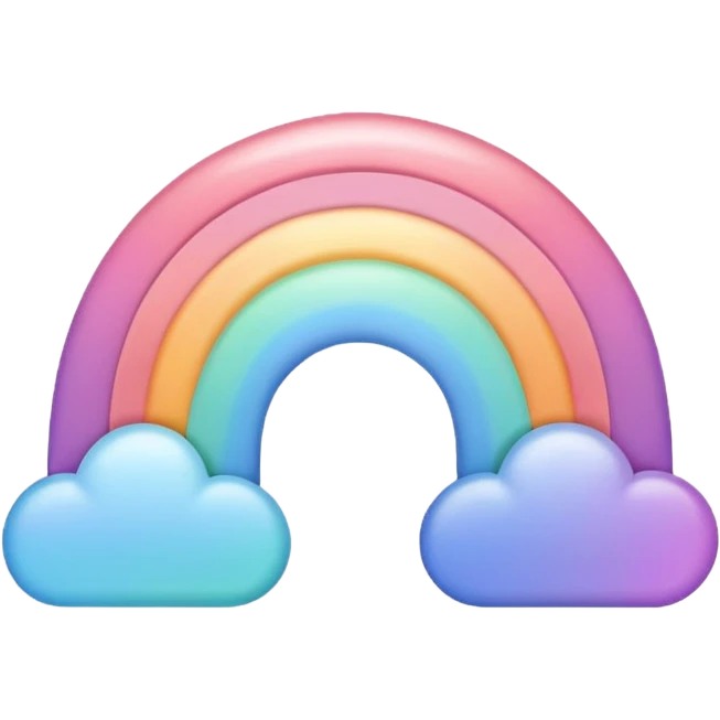 Girly Pastel rainbow emoji