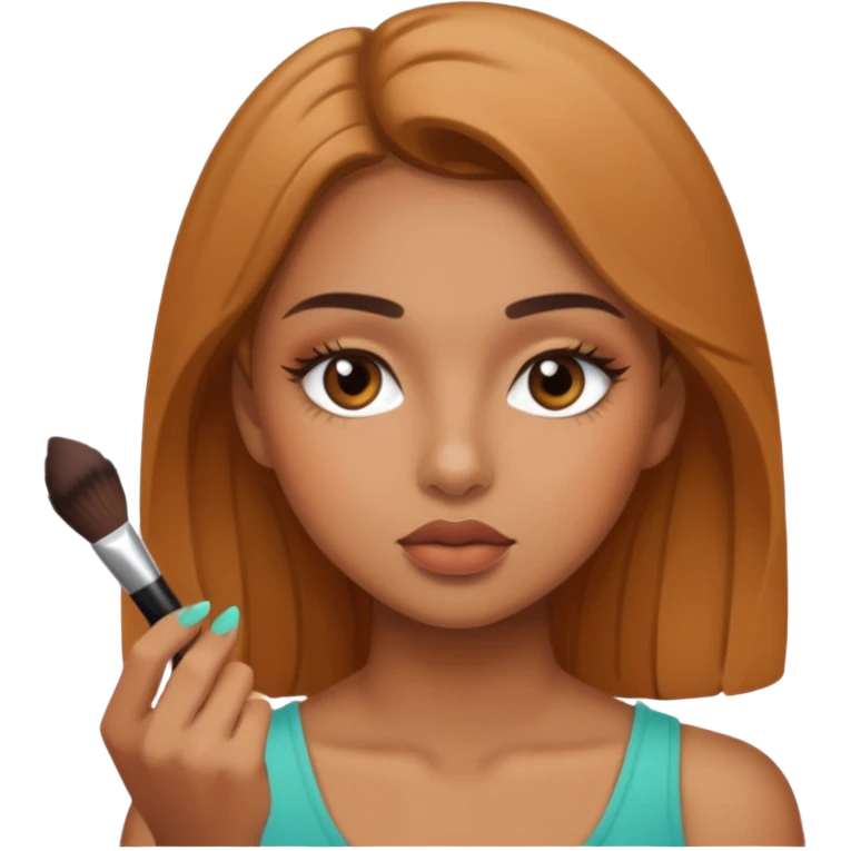Quiero q la chica se ponga a maquillarde emoji