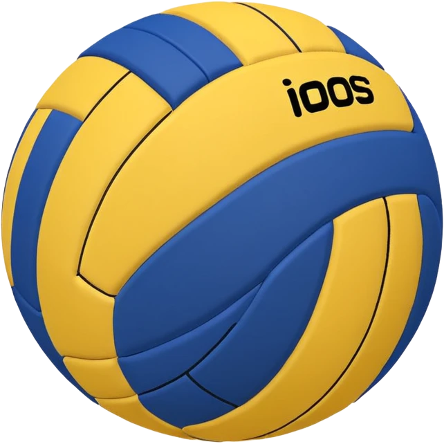 Pelotas de voley azul blanco y amarillo emoji