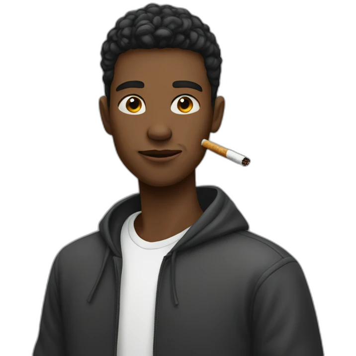 young man smoking emoji