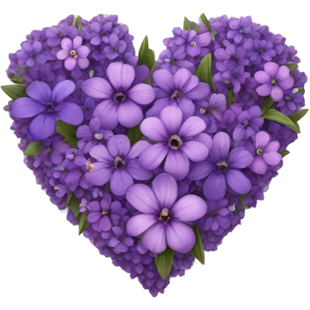 Purple floral heart emoji