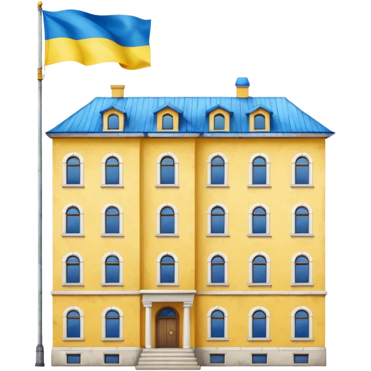 ukrinian white 5-storey building emoji
