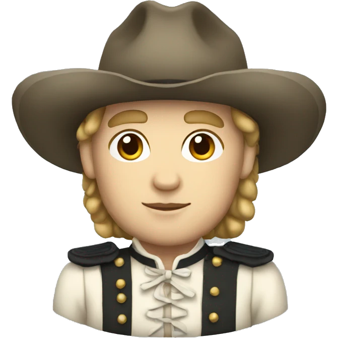 an american colonist, white skin, wearing a traditional uniform emoji