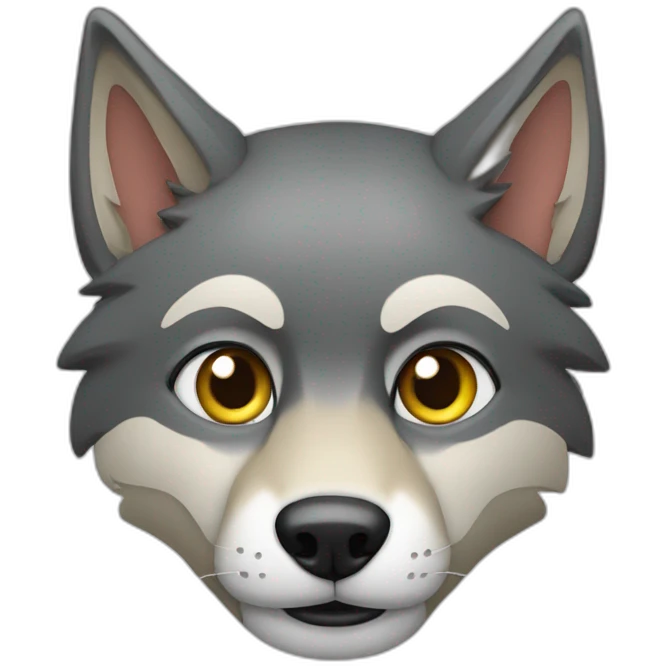 loup avec un chat emoji