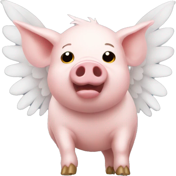 Pig with wings emoji