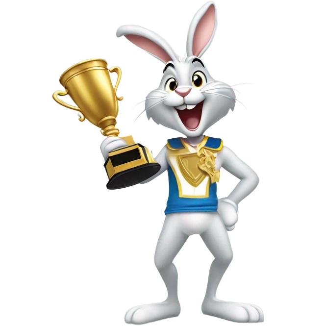 Bugs Bunny winning first place  emoji