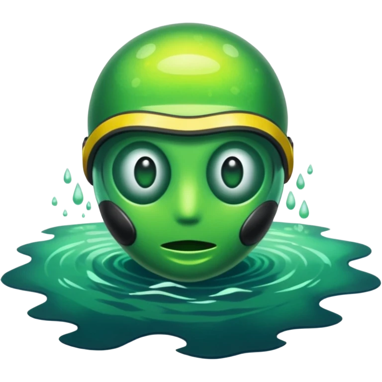 Radioactive swimming lake emoji