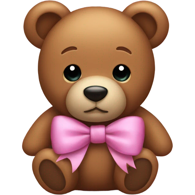 teddy bear with a bow emoji