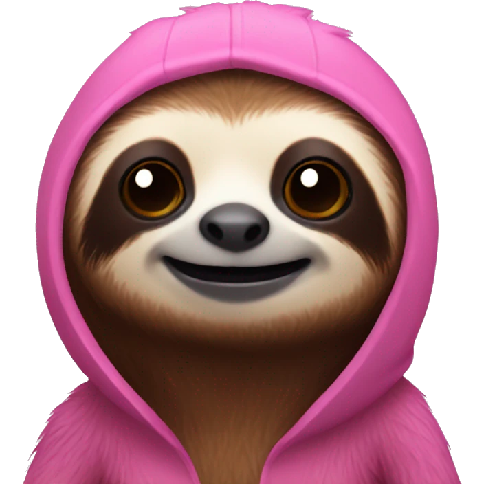 Pink sloth emoji