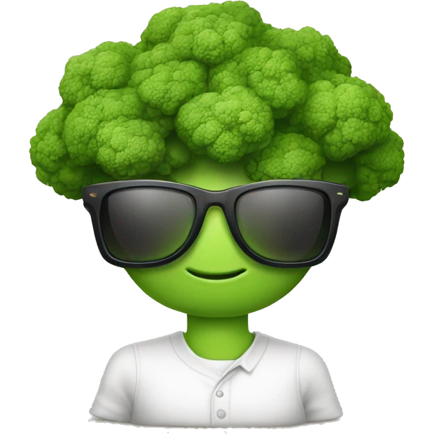 Brócoli con gafas de sol  emoji