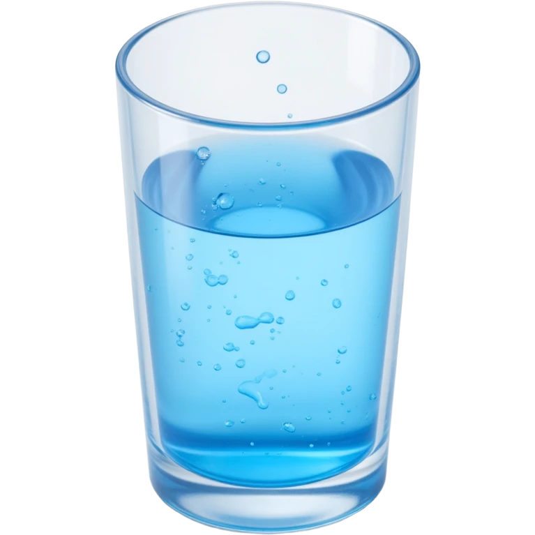 glass of water icon with transparent effects and realistic condensation in skeuomorphism style emoji