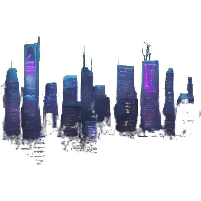 cyberpunk city skyline at night emoji
